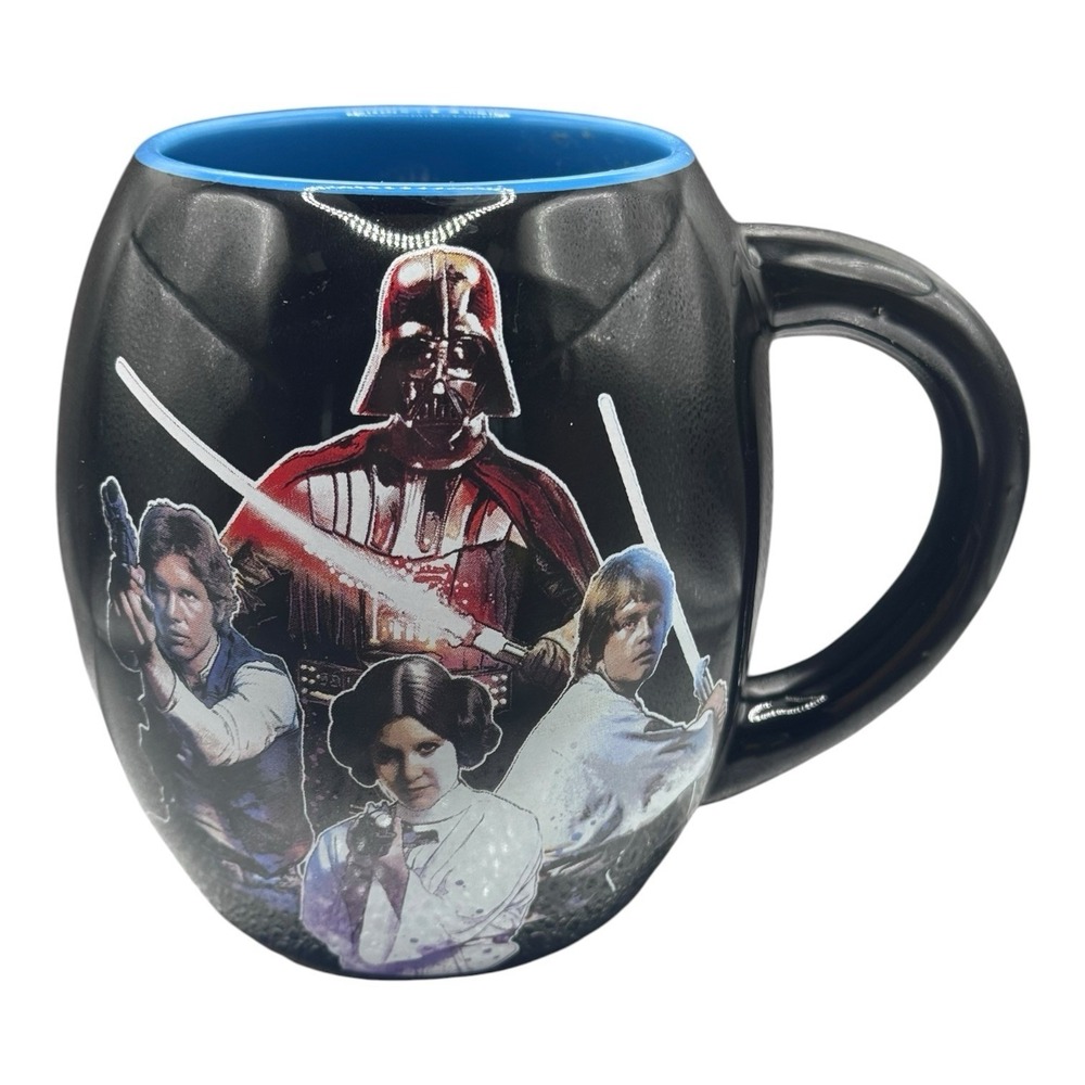 STAR‎ WARS New Hope Coffee Mug Han Solo Luke Skywalker Princess Leia Darth Vader